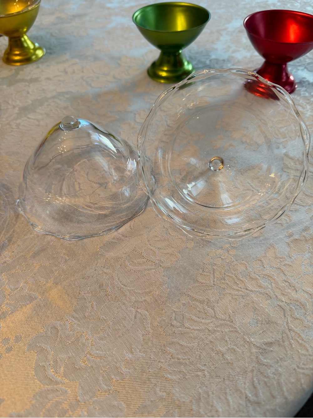 Colored Glass Dessert Bowls - Set of 6 - Picture 6 of 7